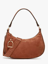 Shoulder Bag Altesse Suede Leather Etrier Brown altesse suede EASU017M